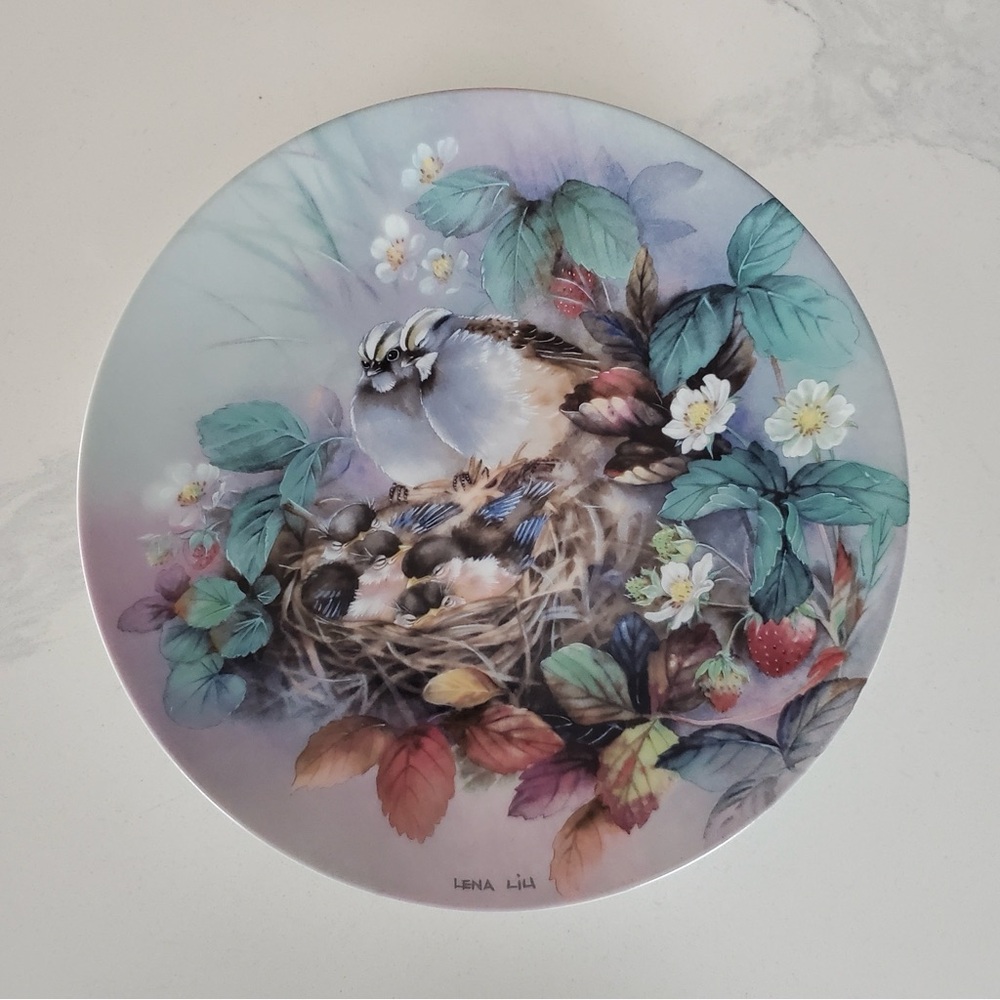 W. S. George Vintage Lena Liu Signed "Tender Lullaby" 1990 Decorative Plate